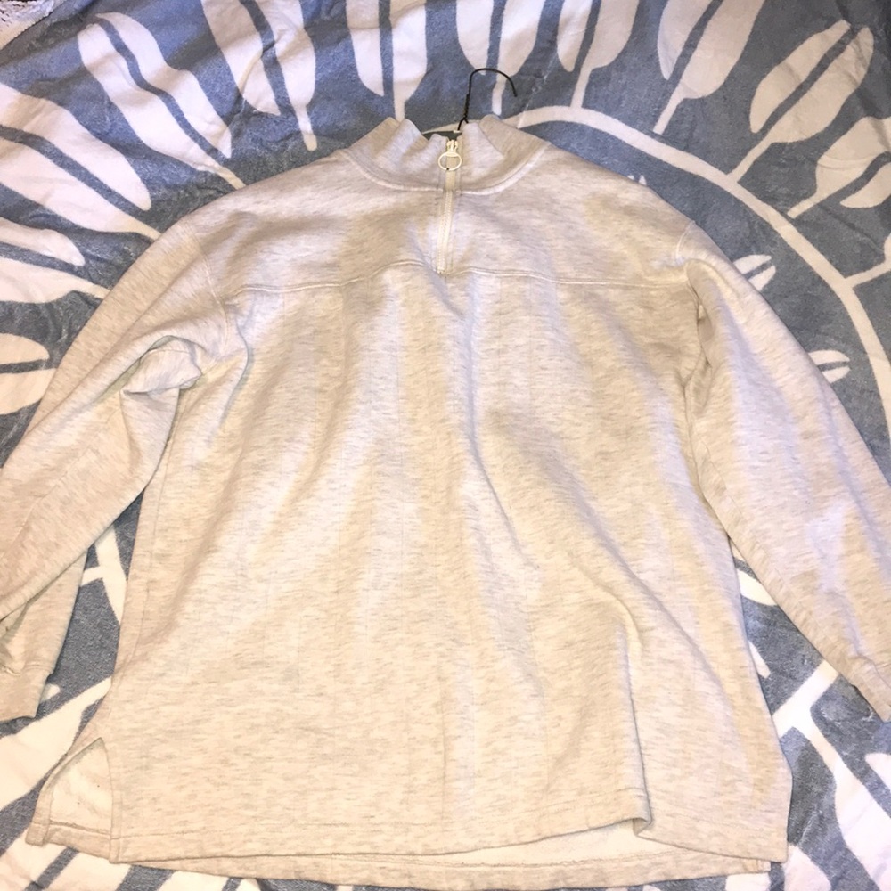 Grey Zip Up Sweater size M UNISEX